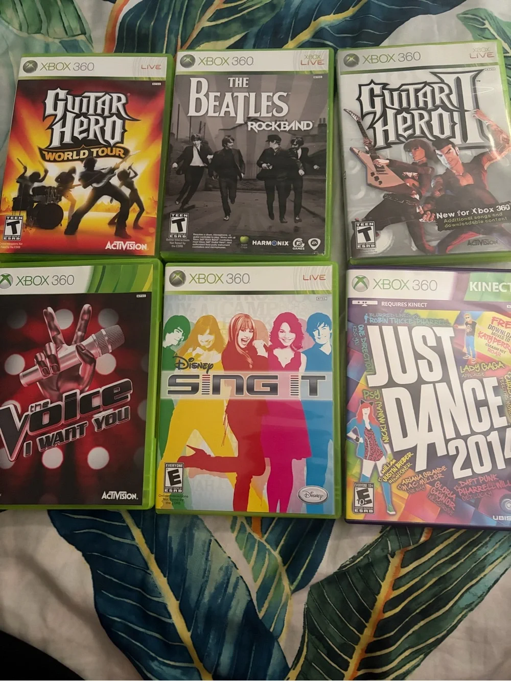 Vintage Xbox 360 Music & Dance Game Bundle - 6 Game + mystery game